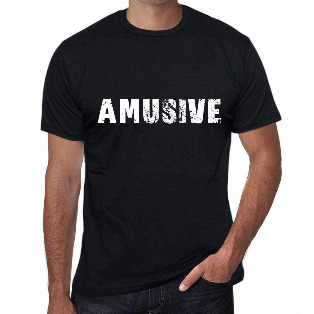 Amusive Mens Vintage T Shirt Black Birthday Gift 00555 - Black / Xs - Casual