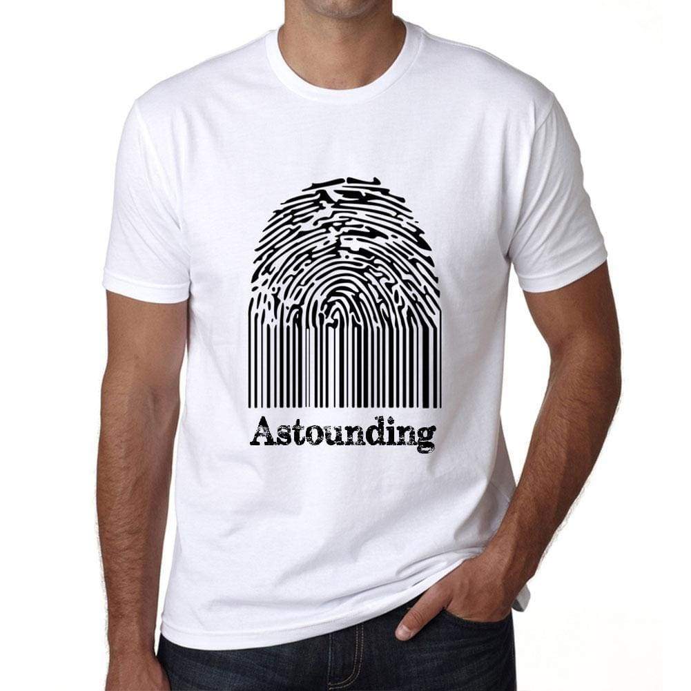 Astounding Fingerprint, White, Men's Short Sleeve Round Neck T-shirt, gift t-shirt 00306 - Ultrabasic