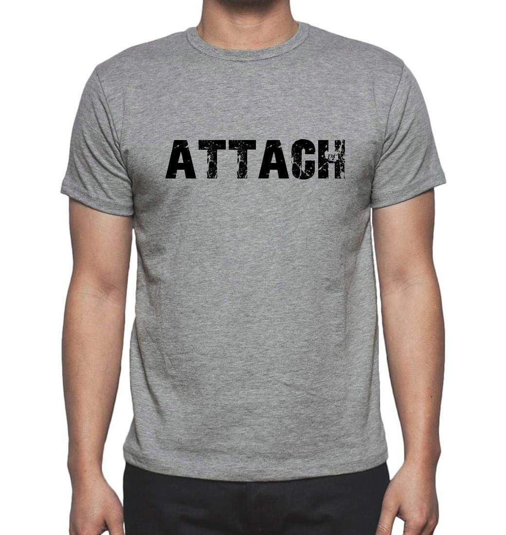 Attach Grey Mens Short Sleeve Round Neck T-Shirt 00018 - Grey / S - Casual