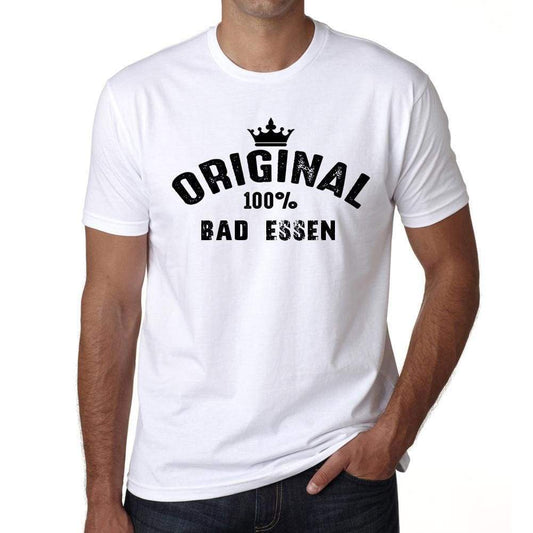 Bad Essen 100% German City White Mens Short Sleeve Round Neck T-Shirt 00001 - Casual