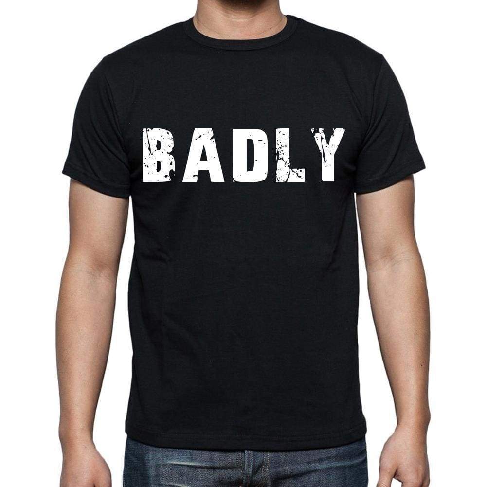 Badly Mens Short Sleeve Round Neck T-Shirt Black T-Shirt En
