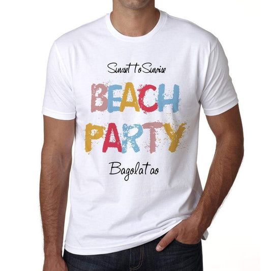 Bagolatao Beach Party White Mens Short Sleeve Round Neck T-Shirt 00279 - White / S - Casual