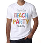 Baisha Bay Beach Party White Mens Short Sleeve Round Neck T-Shirt 00279 - White / S - Casual