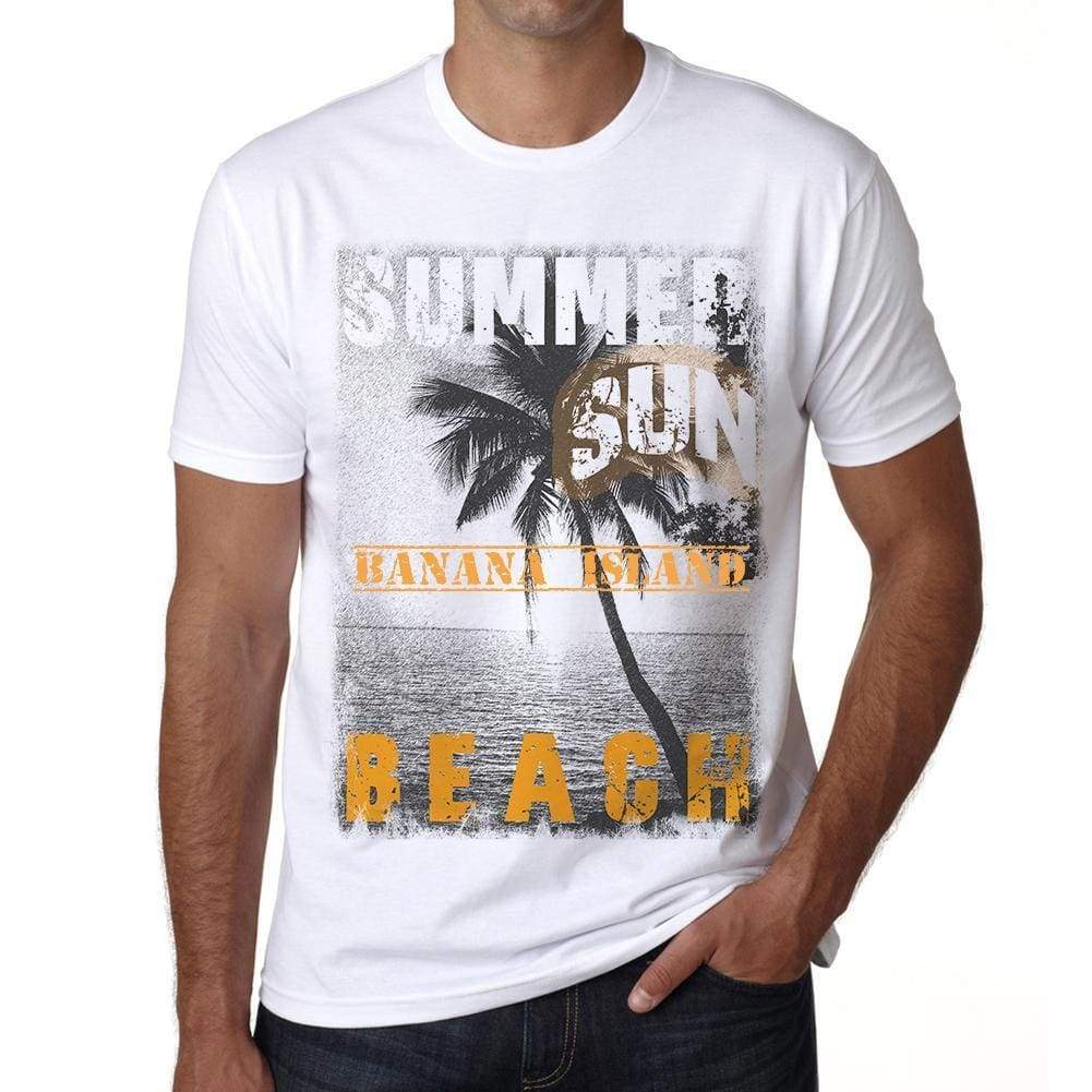 Banana Island Mens Short Sleeve Round Neck T-Shirt - Casual