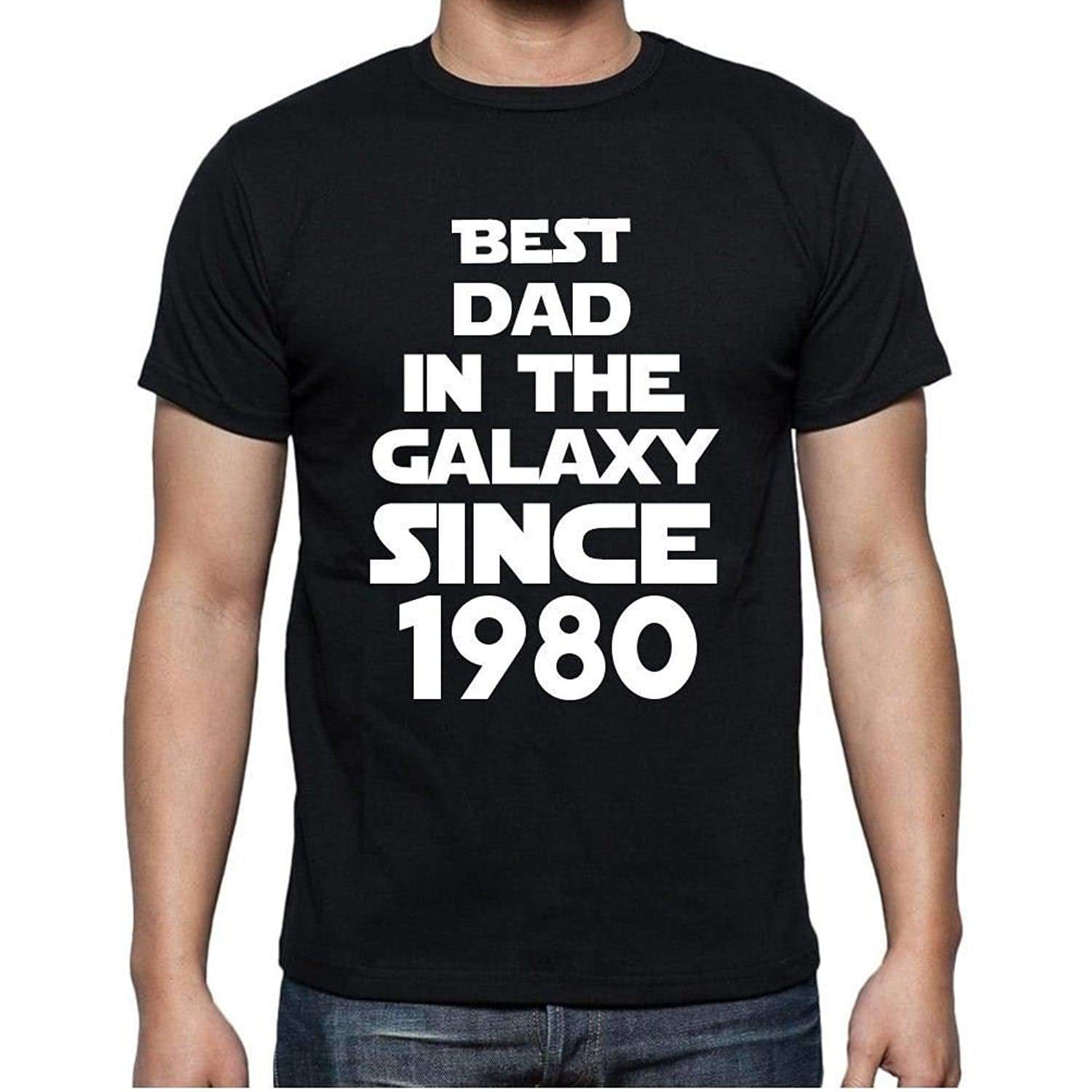 Best Dad 1980 Best Dad Mens T Shirt Black Birthday Gift 00112 - Black / Xs - Casual