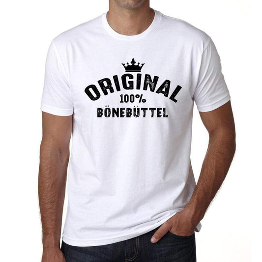 Bönebüttel 100% German City White Mens Short Sleeve Round Neck T-Shirt 00001 - Casual