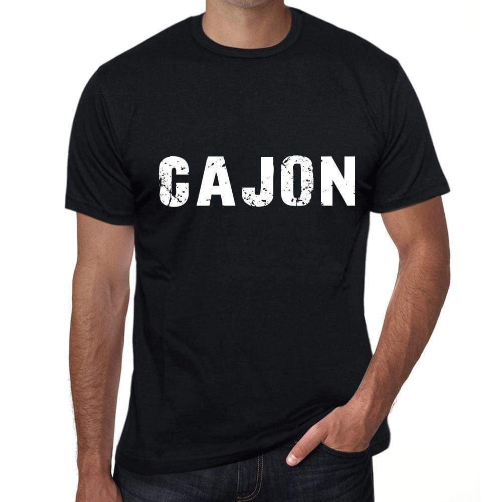 Cajon Mens Retro T Shirt Black Birthday Gift 00553 - Black / Xs - Casual