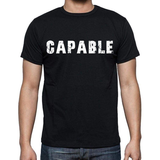 Capable Mens Short Sleeve Round Neck T-Shirt Black T-Shirt En