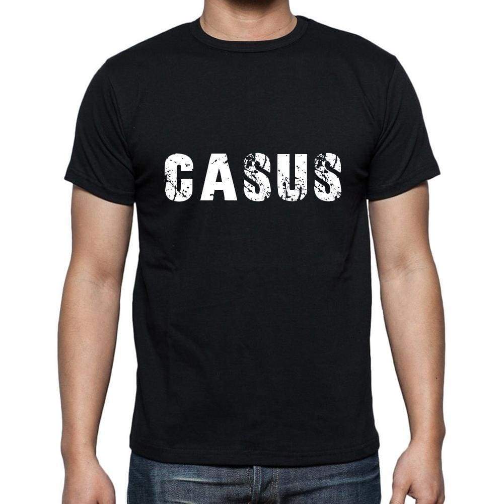 Casus Mens Short Sleeve Round Neck T-Shirt 5 Letters Black Word 00006 - Casual