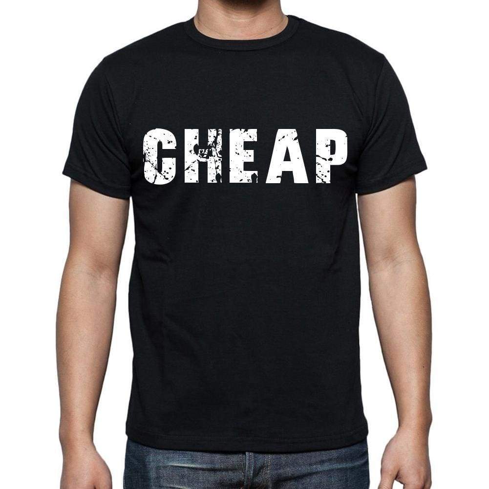 Cheap Mens Short Sleeve Round Neck T-Shirt Black T-Shirt En