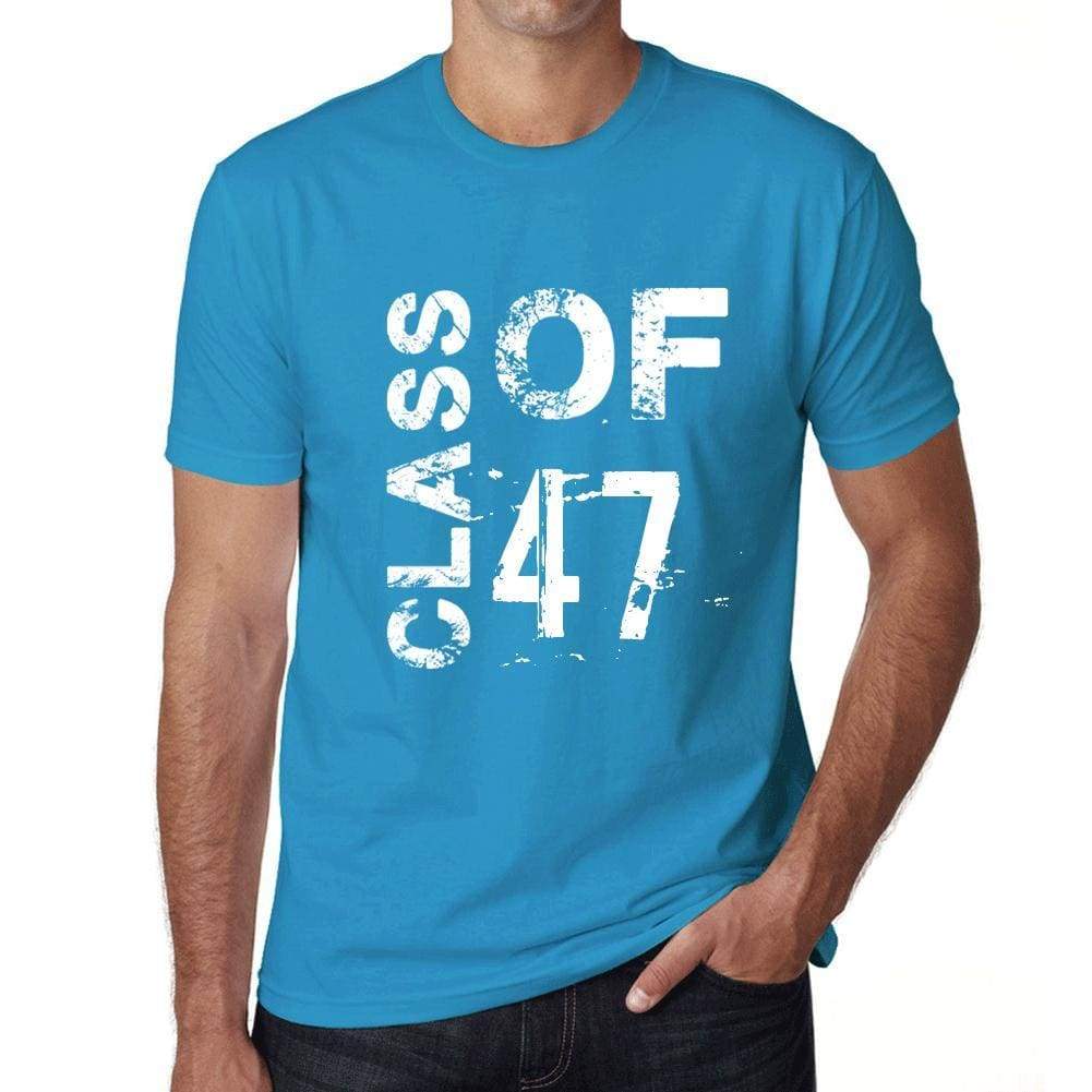 Class Of 47 Grunge Mens T-Shirt Blue Birthday Gift 00483 - Blue / Xs - Casual