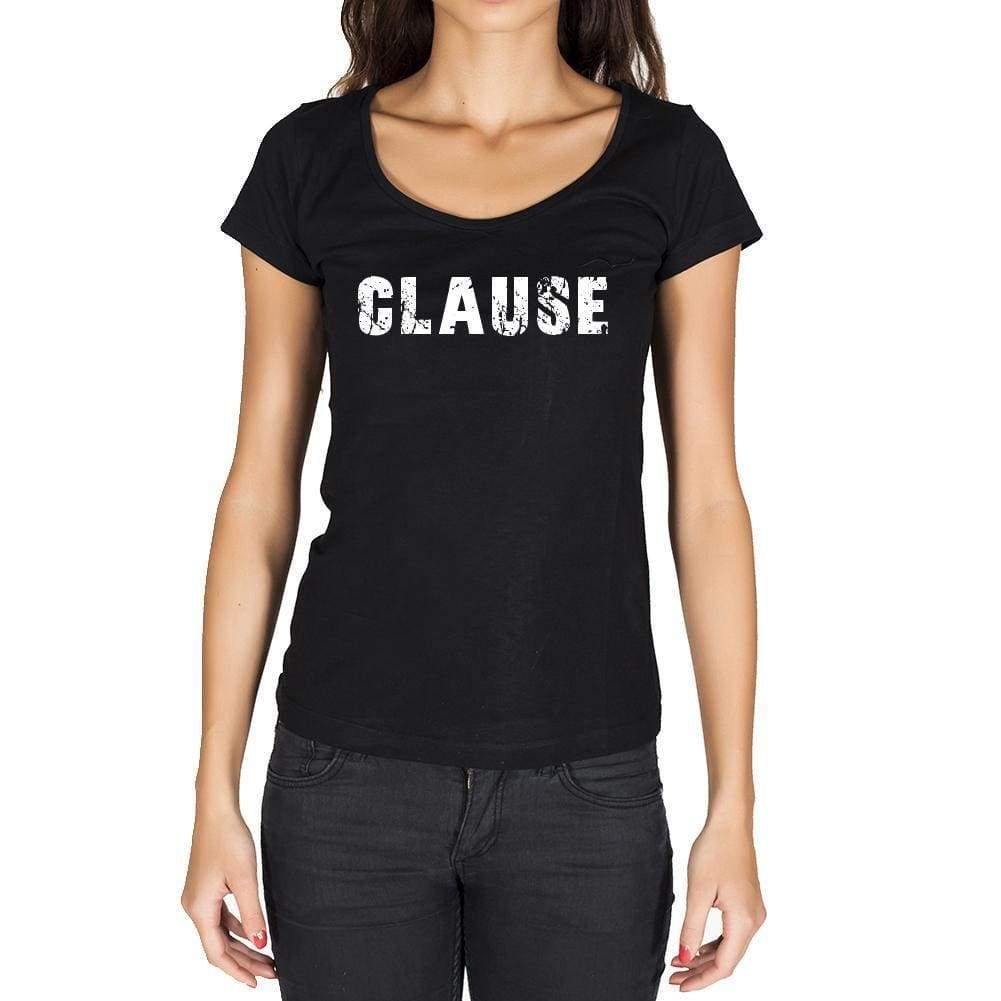 Clause French Dictionary Womens Short Sleeve Round Neck T-Shirt 00010 - Casual