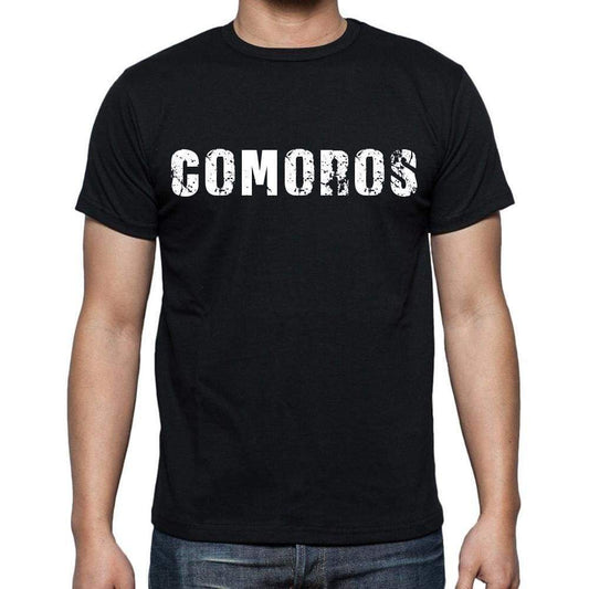 Comoros T-Shirt For Men Short Sleeve Round Neck Black T Shirt For Men - T-Shirt
