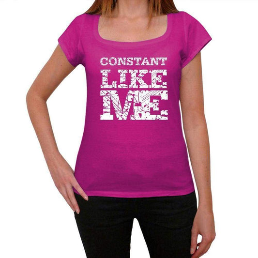 Constant Like Me Pink Womens Short Sleeve Round Neck T-Shirt 00053 - Pink / Xs - Casual