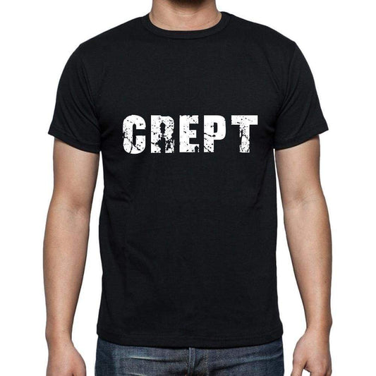 Crept Mens Short Sleeve Round Neck T-Shirt 5 Letters Black Word 00006 - Casual