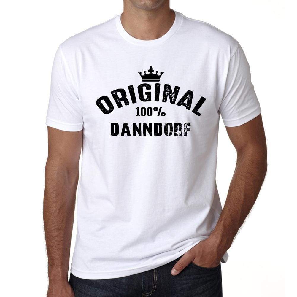 Danndorf 100% German City White Mens Short Sleeve Round Neck T-Shirt 00001 - Casual