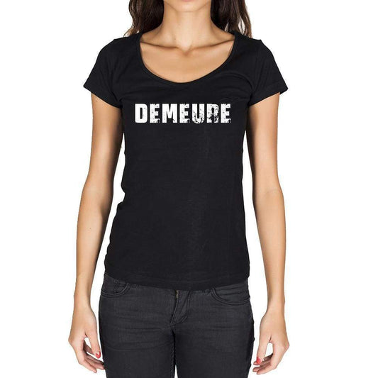 Demeure French Dictionary Womens Short Sleeve Round Neck T-Shirt 00010 - Casual