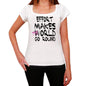 effort, World Goes Round, <span>Women's</span> <span><span>Short Sleeve</span></span> Round White T-shirt 00083 - ULTRABASIC