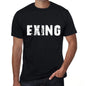 Exing Mens Retro T Shirt Black Birthday Gift 00553 - Black / Xs - Casual