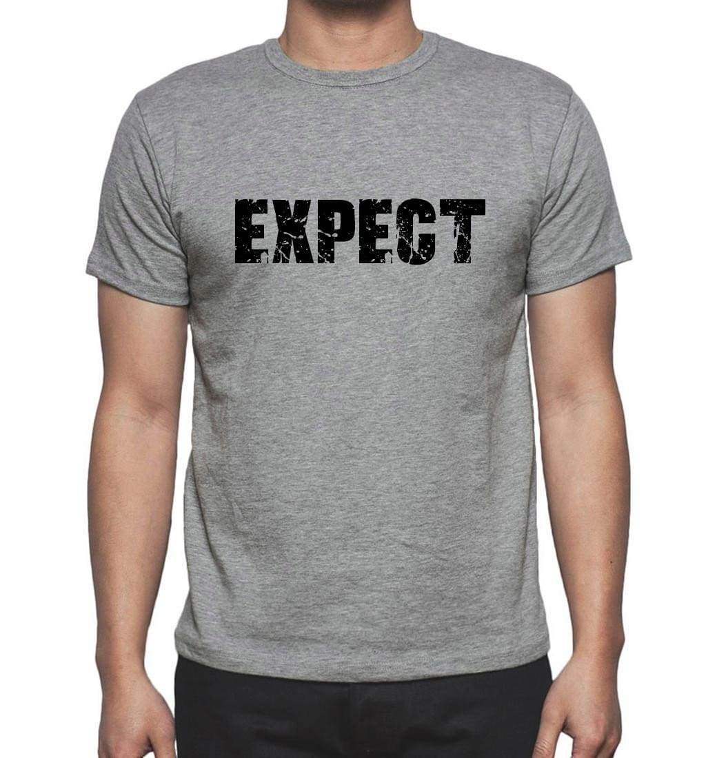 Expect Grey Mens Short Sleeve Round Neck T-Shirt 00018 - Grey / S - Casual