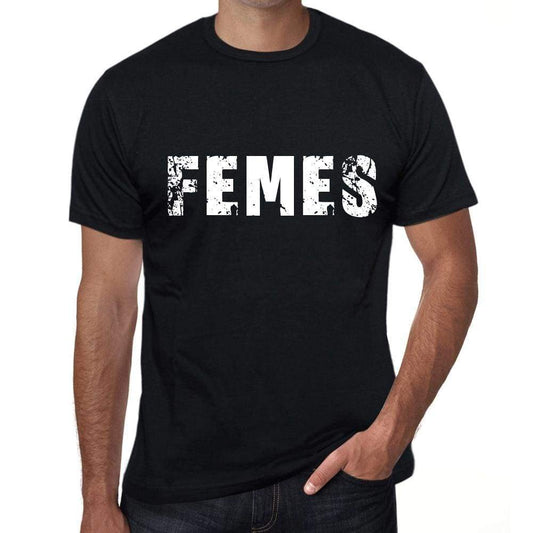Femes Mens Retro T Shirt Black Birthday Gift 00553 - Black / Xs - Casual