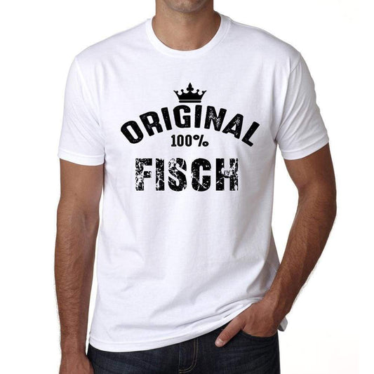 Fisch 100% German City White Mens Short Sleeve Round Neck T-Shirt 00001 - Casual