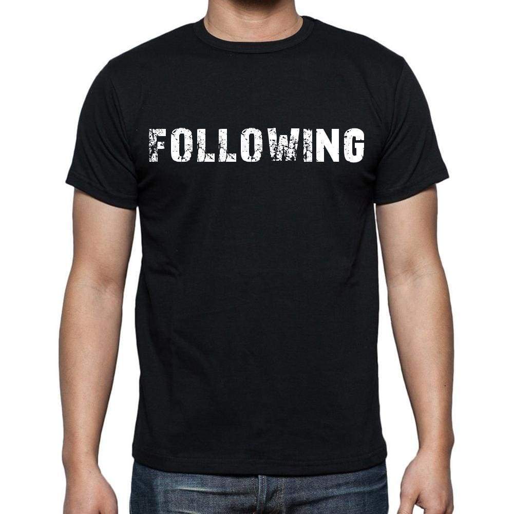 Following Mens Short Sleeve Round Neck T-Shirt Black T-Shirt En