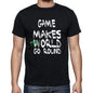 Game World Goes Round Mens Short Sleeve Round Neck T-Shirt 00082 - Black / S - Casual