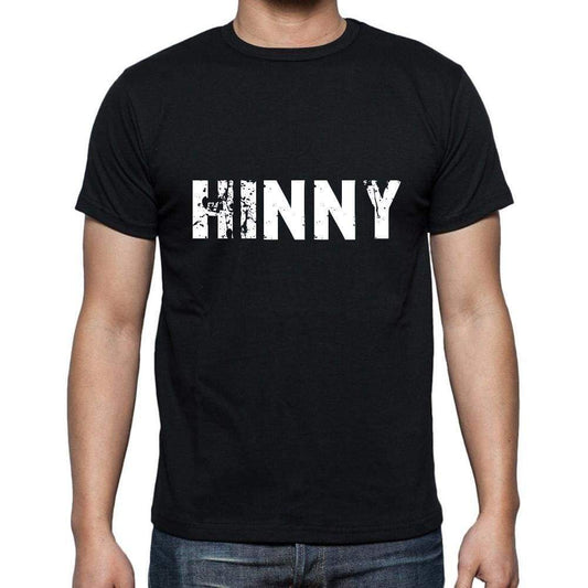 Hinny Mens Short Sleeve Round Neck T-Shirt 5 Letters Black Word 00006 - Casual