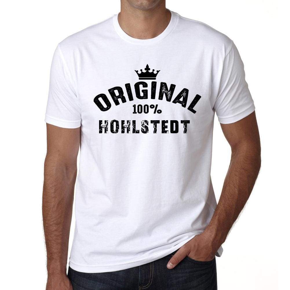 Hohlstedt 100% German City White Mens Short Sleeve Round Neck T-Shirt 00001 - Casual