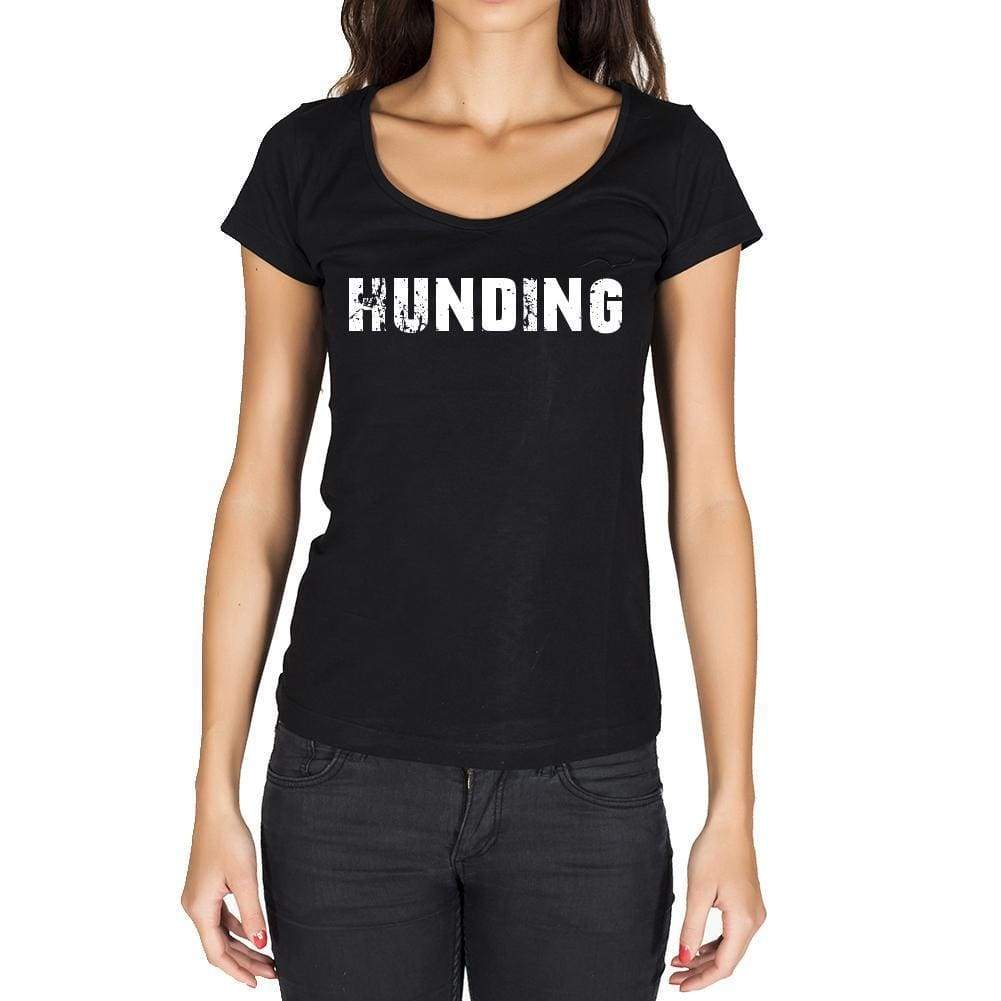 Hunding German Cities Black Womens Short Sleeve Round Neck T-Shirt 00002 - Casual