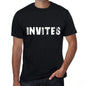 Invites Mens Vintage T Shirt Black Birthday Gift 00555 - Black / Xs - Casual