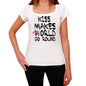 Kiss World Goes Round Womens Short Sleeve Round White T-Shirt 00083 - White / Xs - Casual