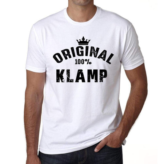Klamp 100% German City White Mens Short Sleeve Round Neck T-Shirt 00001 - Casual