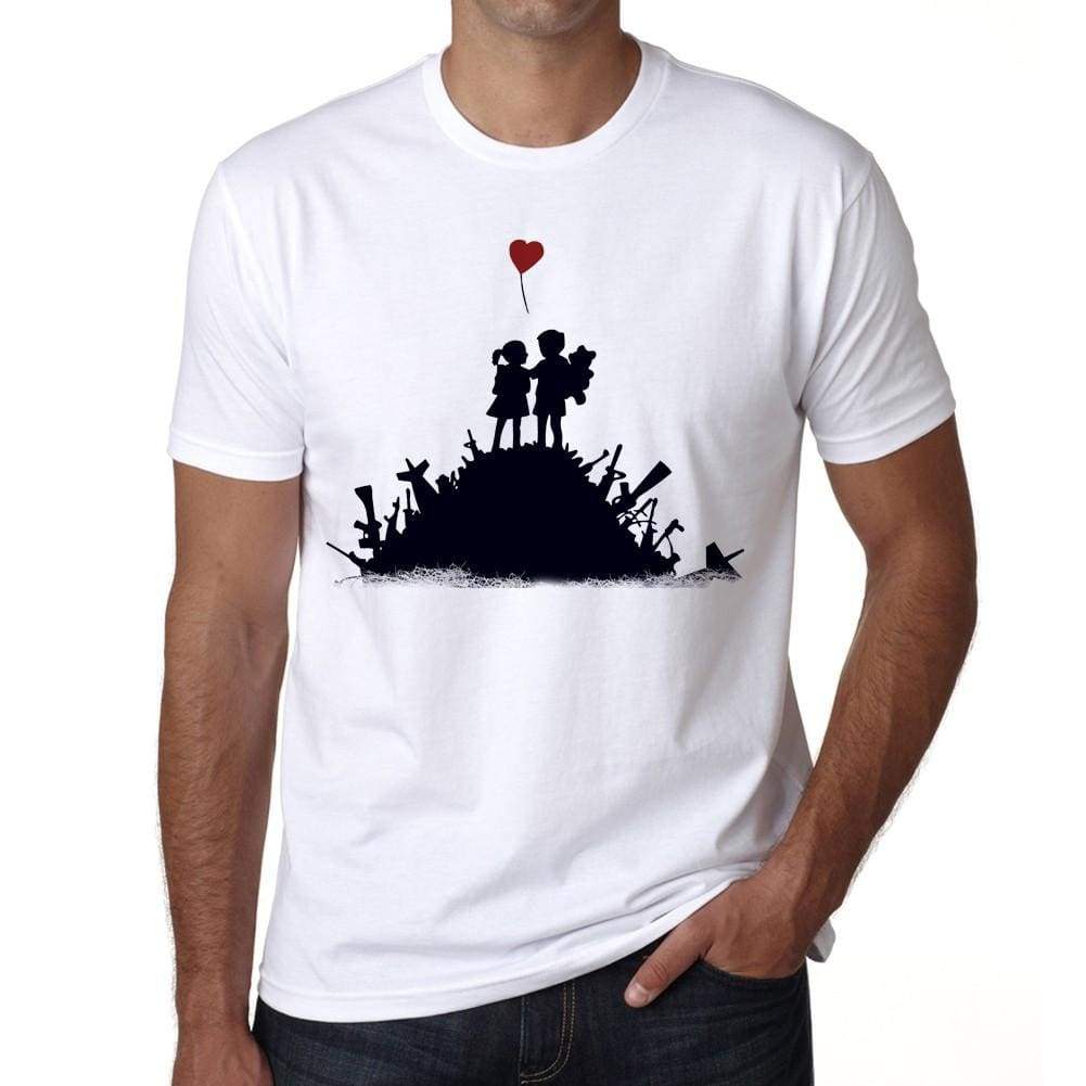 Love Not War Mens Tee White 100% Cotton 00164