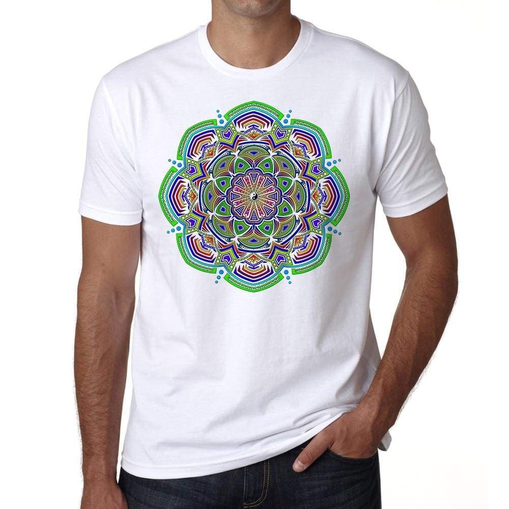 Mandala 29 H Mens White Tee 100% Cotton 00175