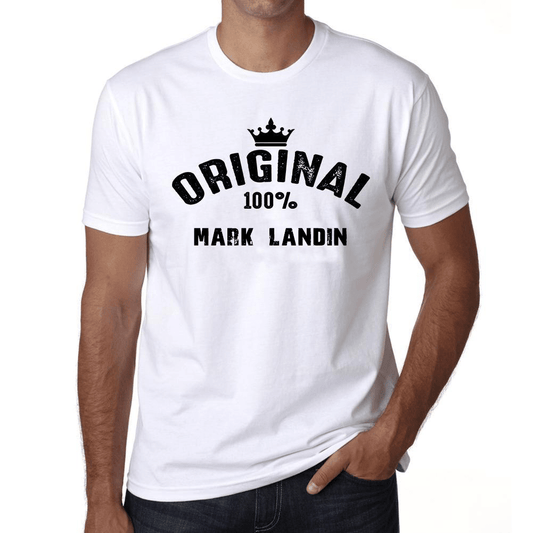 Mark Landin 100% German City White Mens Short Sleeve Round Neck T-Shirt 00001 - Casual