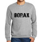 Mens Printed Graphic Sweatshirt Popular Words Borax Grey Marl - Grey Marl / Small / Cotton - Sweatshirts