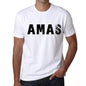 Mens Tee Shirt Vintage T Shirt Amas X-Small White 00560 - White / Xs - Casual
