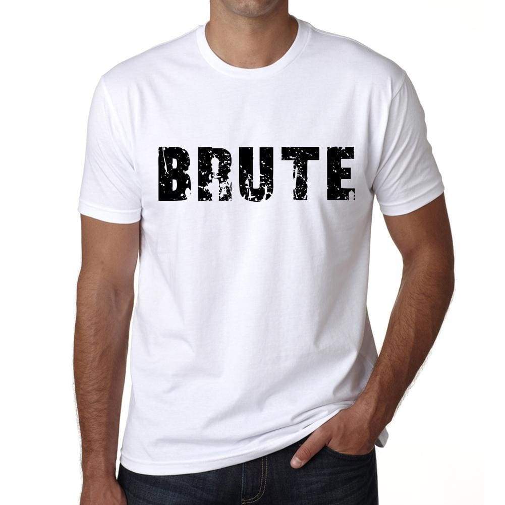 Mens Tee Shirt Vintage T Shirt Brute X-Small White 00561 - White / Xs - Casual