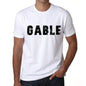 Mens Tee Shirt Vintage T Shirt Gable X-Small White 00561 - White / Xs - Casual