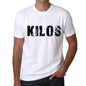 Mens Tee Shirt Vintage T Shirt Kilos X-Small White 00561 - White / Xs - Casual