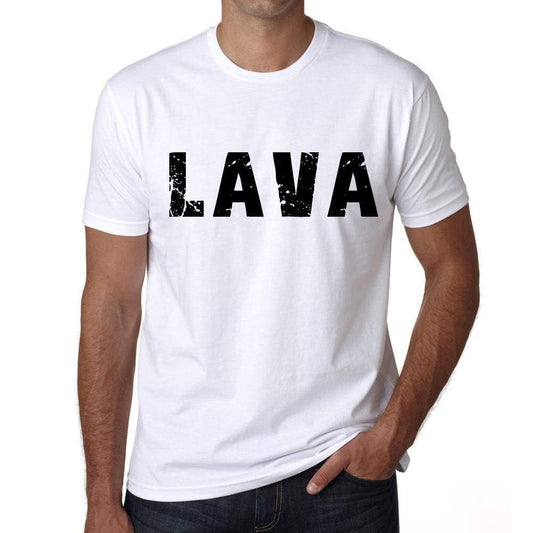 Mens Tee Shirt Vintage T Shirt Lava X-Small White 00560 - White / Xs - Casual