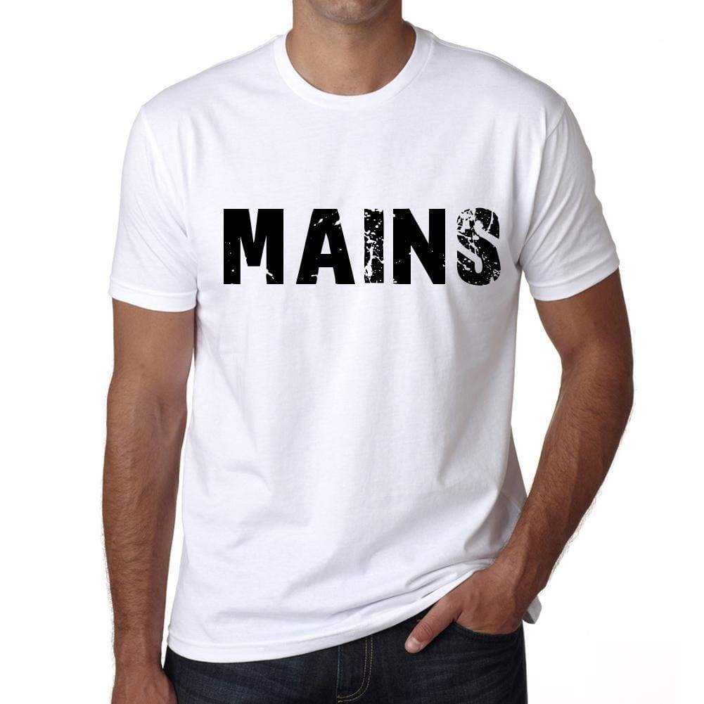Mens Tee Shirt Vintage T Shirt Mains X-Small White - White / Xs - Casual