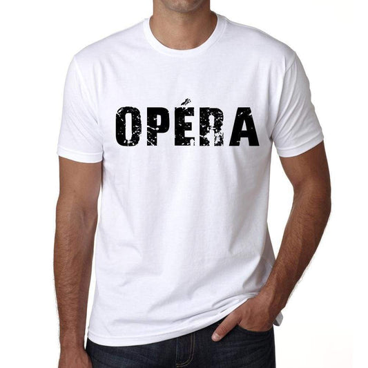 Mens Tee Shirt Vintage T Shirt Opéra X-Small White - White / Xs - Casual
