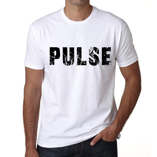 Mens Tee Shirt Vintage T Shirt Pulse X-Small White - White / Xs - Casual