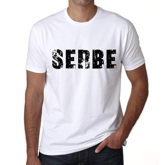 Mens Tee Shirt Vintage T Shirt Serbe X-Small White - White / Xs - Casual