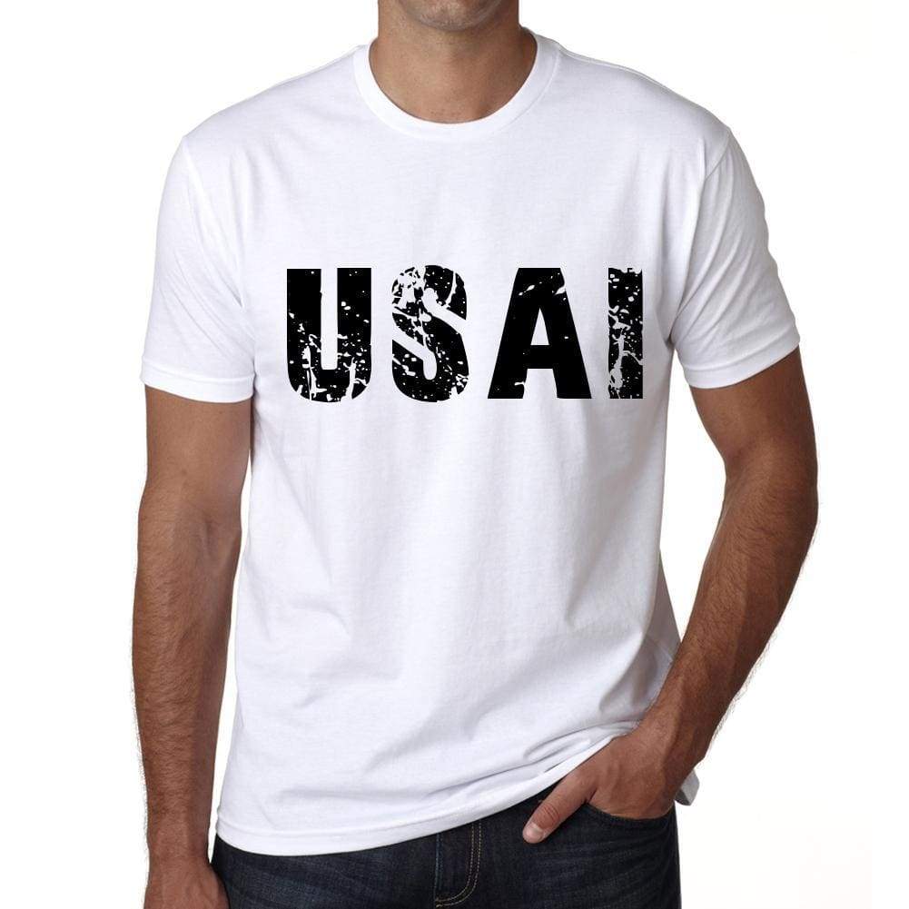 Mens Tee Shirt Vintage T Shirt Usai X-Small White 00560 - White / Xs - Casual