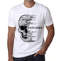 Mens Vintage Tee Shirt Graphic T Shirt Anxiety Skull Unglued White - White / Xs / Cotton - T-Shirt