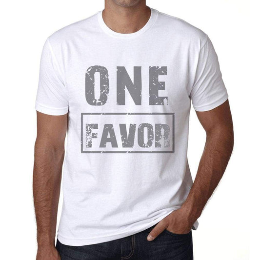 Mens Vintage Tee Shirt Graphic T Shirt One Favor White - White / Xs / Cotton - T-Shirt